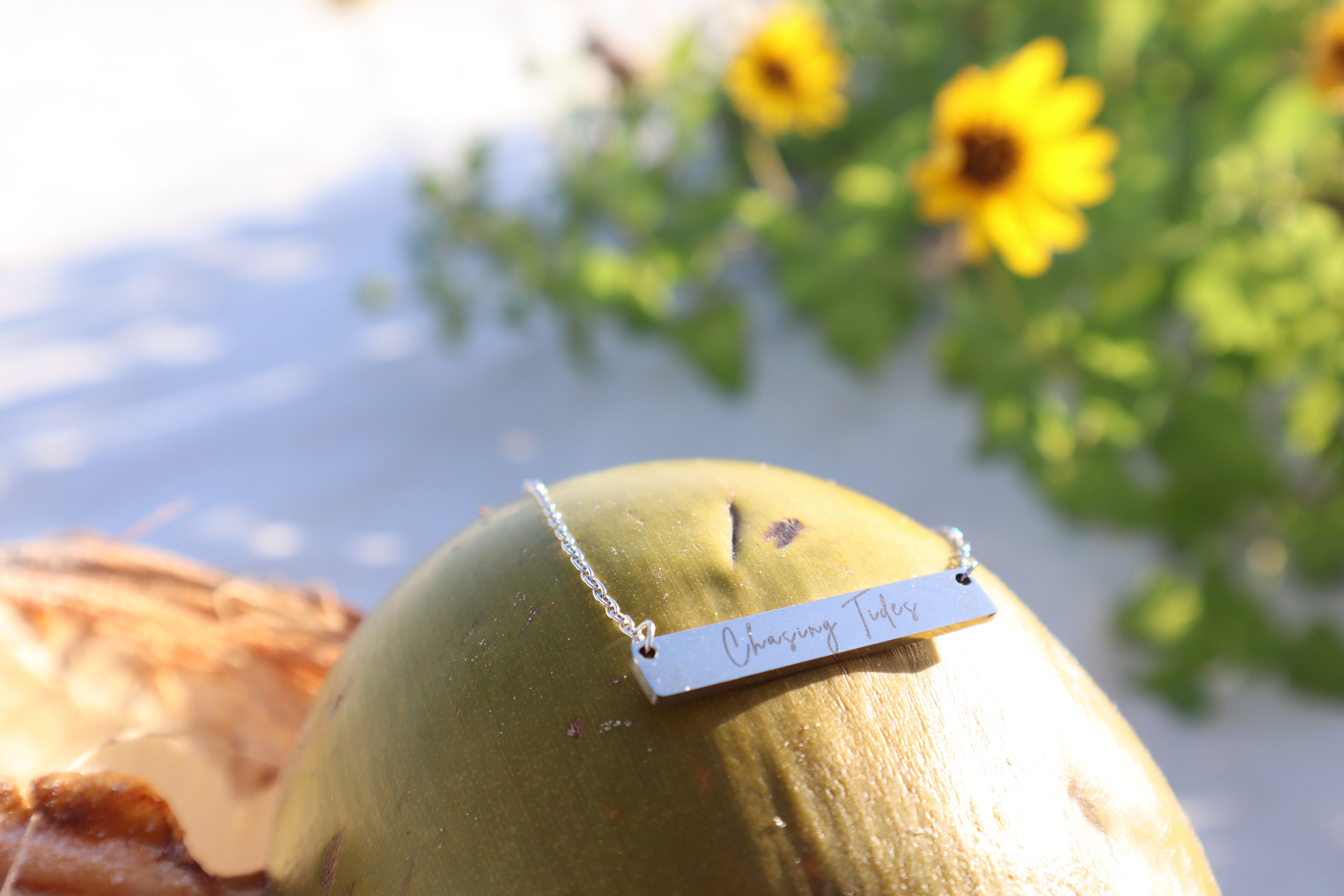 Chasing Tides Minimalist Coastal Bar Necklace