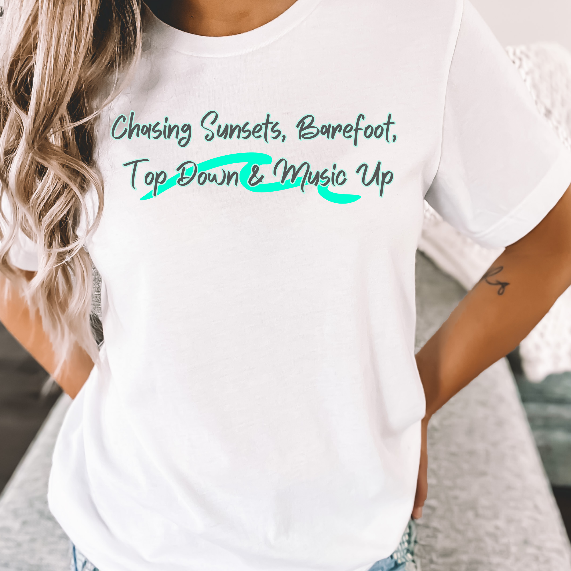 Chasing Sunsets, Barefoot, Top Down & Music Up